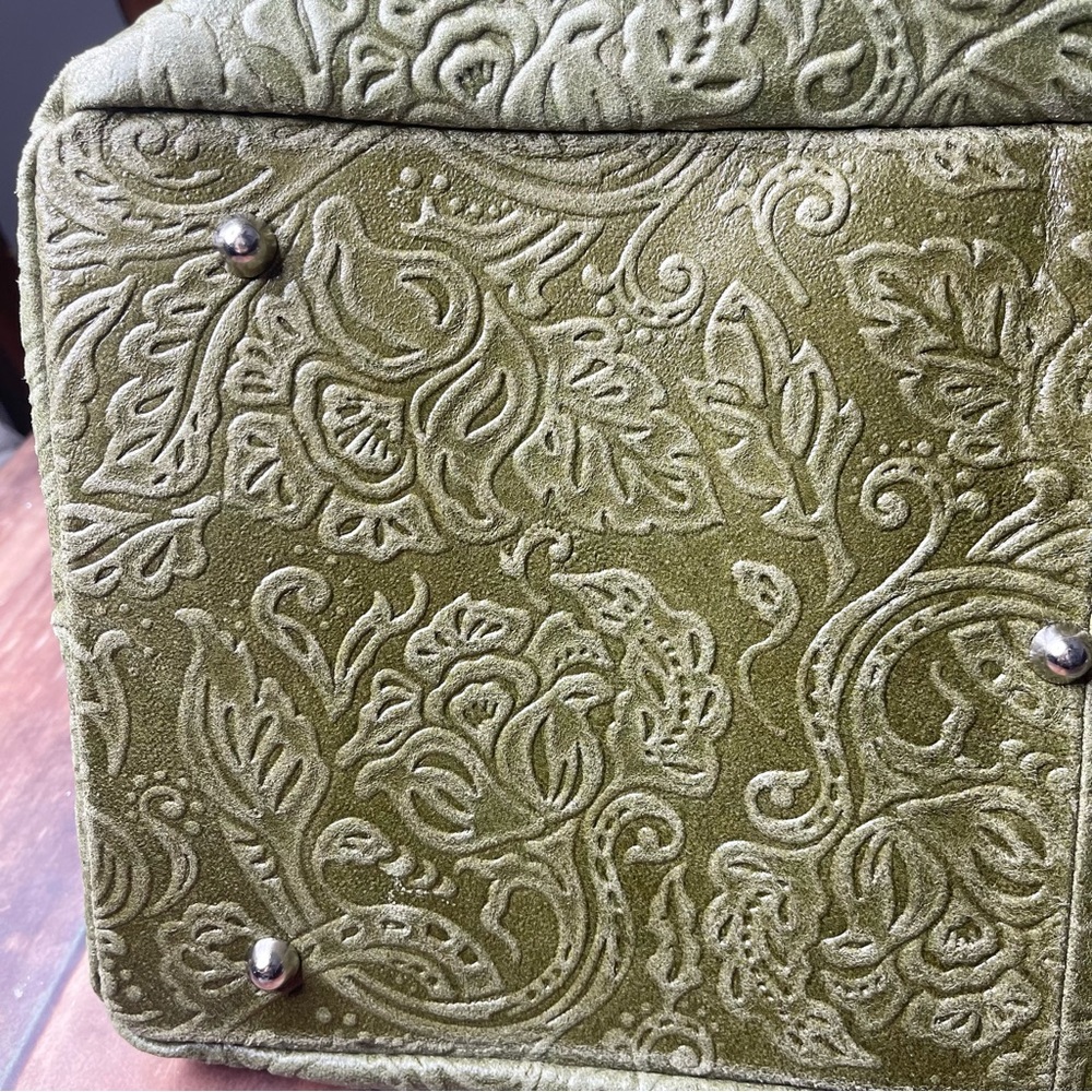 ISADORA green Italian leather bag - Picture 9 of 11